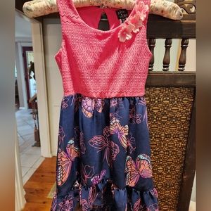 Pink violet little girls summer dress!